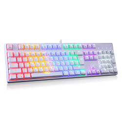 Mechanical keyboard Motospeed CK107 RGB (white)