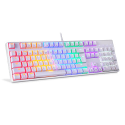 Mechanical keyboard Motospeed CK107 RGB (white)