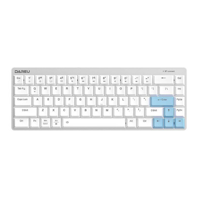 Wireless mechanical keyboard Dareu EK868 Bluetooth (white&blue)