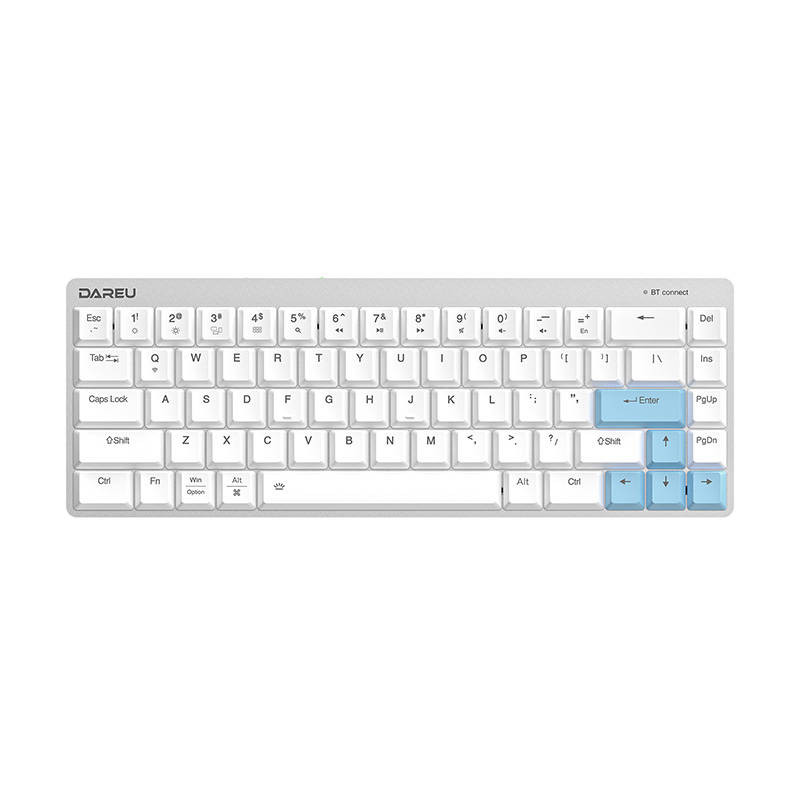 Wireless mechanical keyboard Dareu EK868 Bluetooth (white&blue)