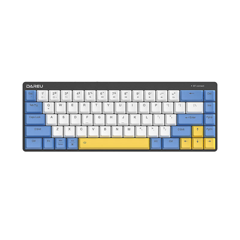 Wireless mechanical keyboard Dareu EK868 Bluetooth (white&blue&yellow))