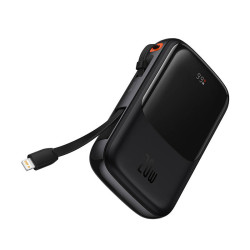 Powerbank Baseus Qpow Pro with Lightning cable, USB-C, USB, 10000mAh, 20W (black)