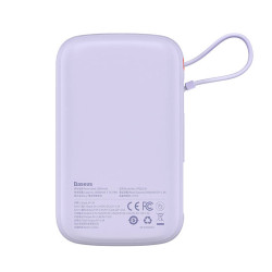 Powerbank Baseus Qpow Pro with Lightning cable, USB-C, USB, 10000mAh, 20W (purple)
