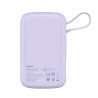 Powerbank Baseus Qpow Pro with Lightning cable, USB-C, USB, 10000mAh, 20W (purple)