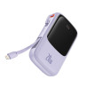 Powerbank Baseus Qpow Pro with Lightning cable, USB-C, USB, 10000mAh, 20W (purple)