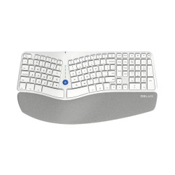 Wireless Ergonomic Keyboard Delux GM901D BT+2.4G (white)