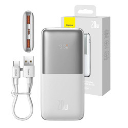 Powerbank Baseus Bipow Pro 10000mAh, 2xUSB, USB-C, 20W (white)