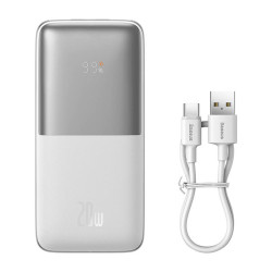 Powerbank Baseus Bipow Pro 10000mAh, 2xUSB, USB-C, 20W (white)