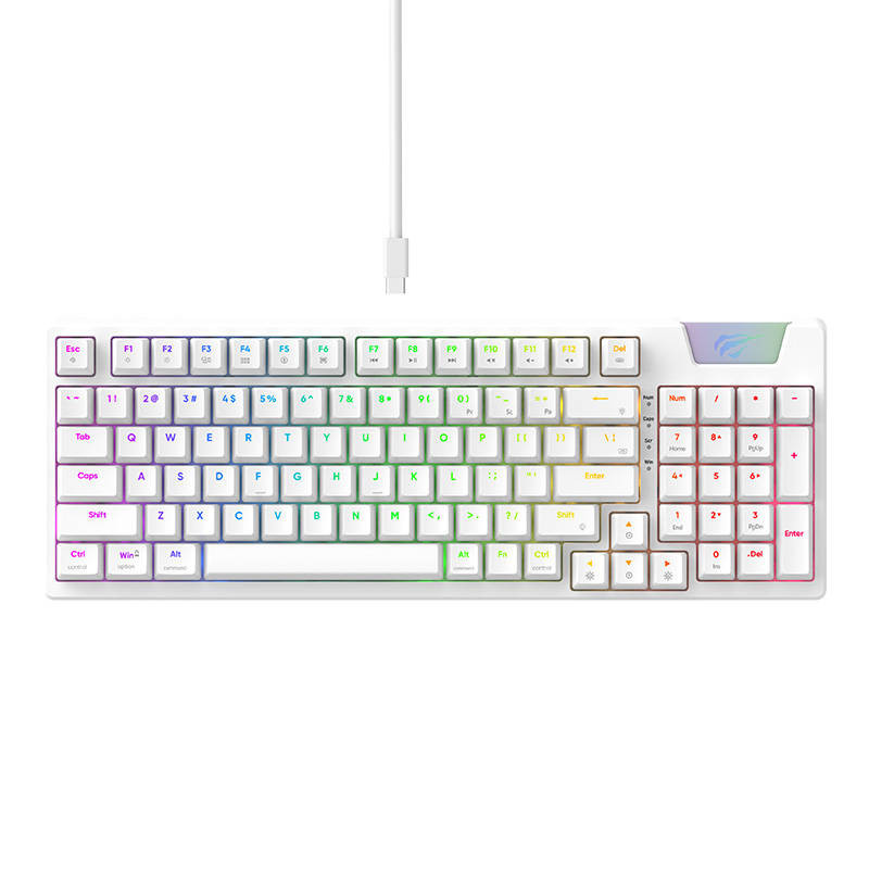 Gaming Keyboard Havit KB885L RGB (white)